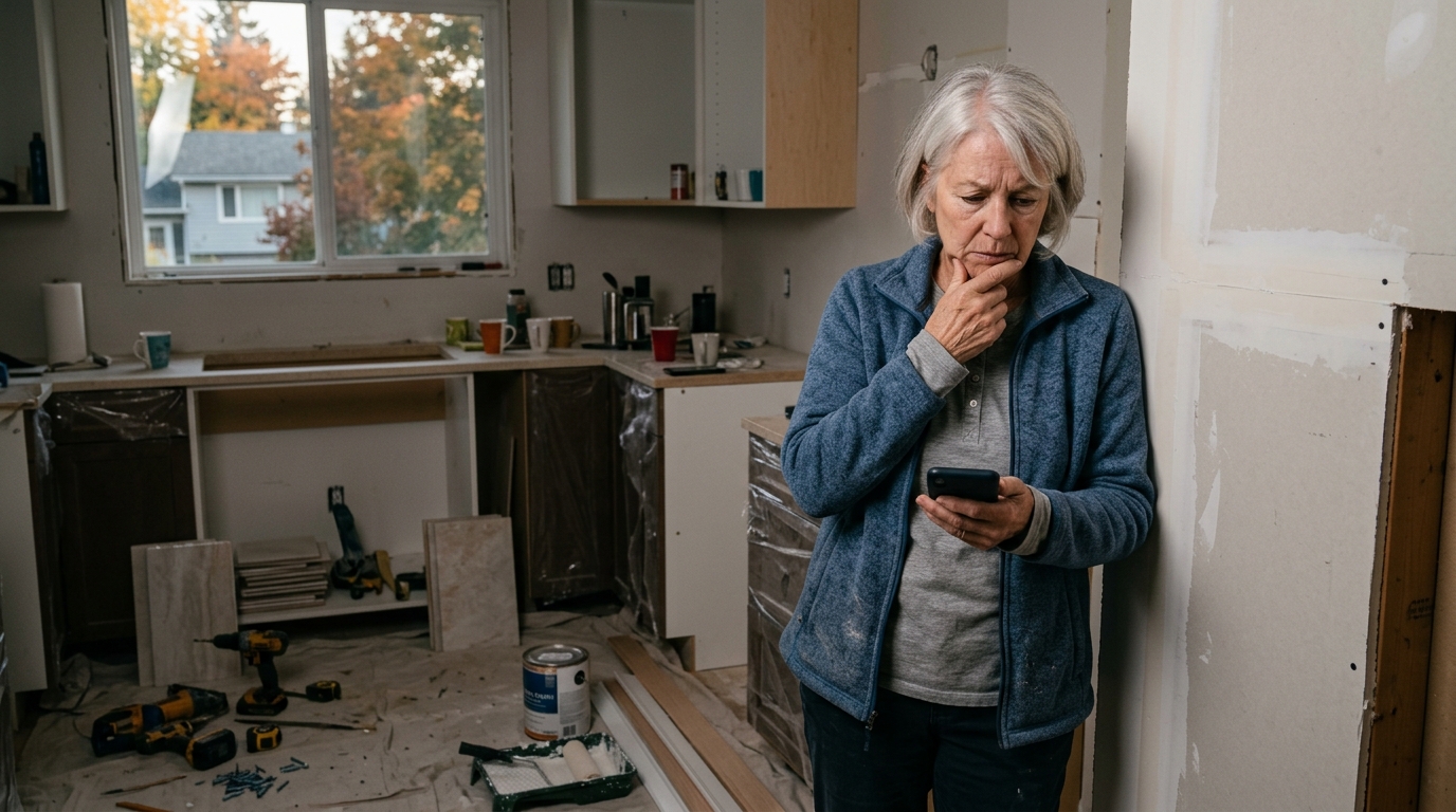 Reverse Mortgage When Adult Child Loses Job During Home Renovation: Emergency Completion Funding