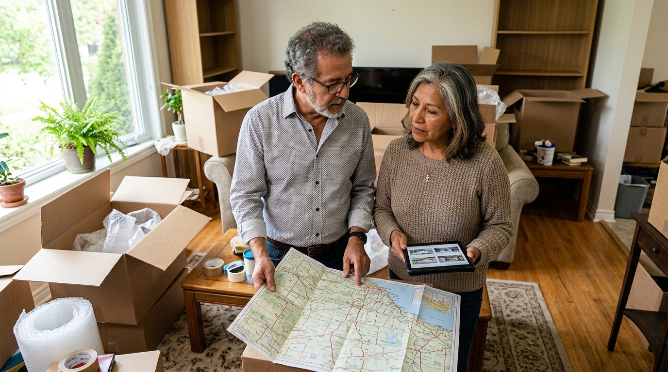 Reverse Mortgage When Aging Parent and Adult Child Both Relocate to Smaller Ontario Town