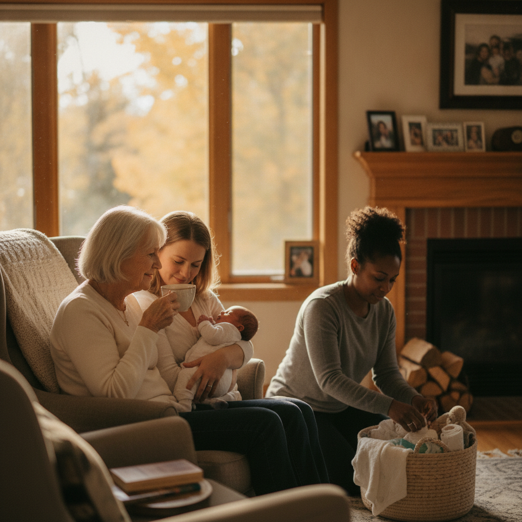 Reverse Mortgage for Supporting Adult Child's Postpartum Doula and Nanny Services